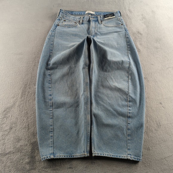 Abercrombie & Fitch Denim - Abercrombie & Fitch Jeans Womens 28 6s Blue Light Wash The Barrel Curve Love NEW